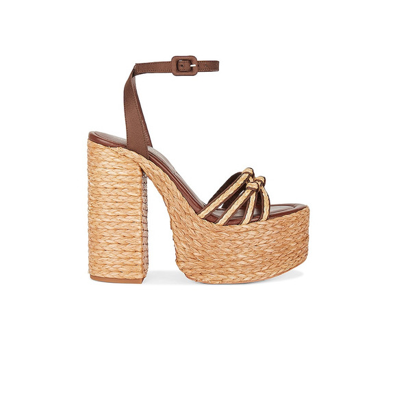 Paloma Barcelo 'Mehla' Brown Platform Sandal Size 9